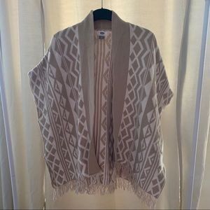 Old Navy Aztec boho open shawl cardigan